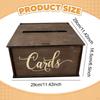 Decorative Wooden Storage Box for Wedding Cards, with Slotted Card Holder, Ideal Birthday