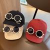 Gorra de Bebé Versátil con Gafas de Sol Desmontables Gorra de Béisbol para Bebé a la Moda Sombrero de Sol para Niños Sombrero de Protección Solar para Niños de Verano