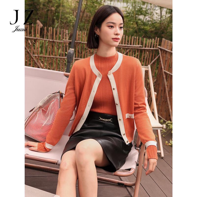 JUZUI Women's Wool Blend Round Neck Knit Sweater