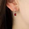 Trendy Colorful Zircon Square Dangle Earrings for Women Exquisite Gold Color Geometric Ear Accessories Party Jewelry