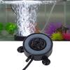 LED Fish Tank Light Waterproof Round Air Stone Disk Lamp Plastic with 6 Color Changing Leds Aquarium Light Making Oxygen
