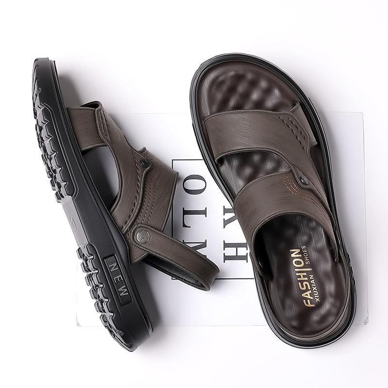 Sandalen Herren 2025 neue Sommerbekleidung Fahren Doppelzweck Herrensandalen Weichsohlige trendige Strandschuhe 2025