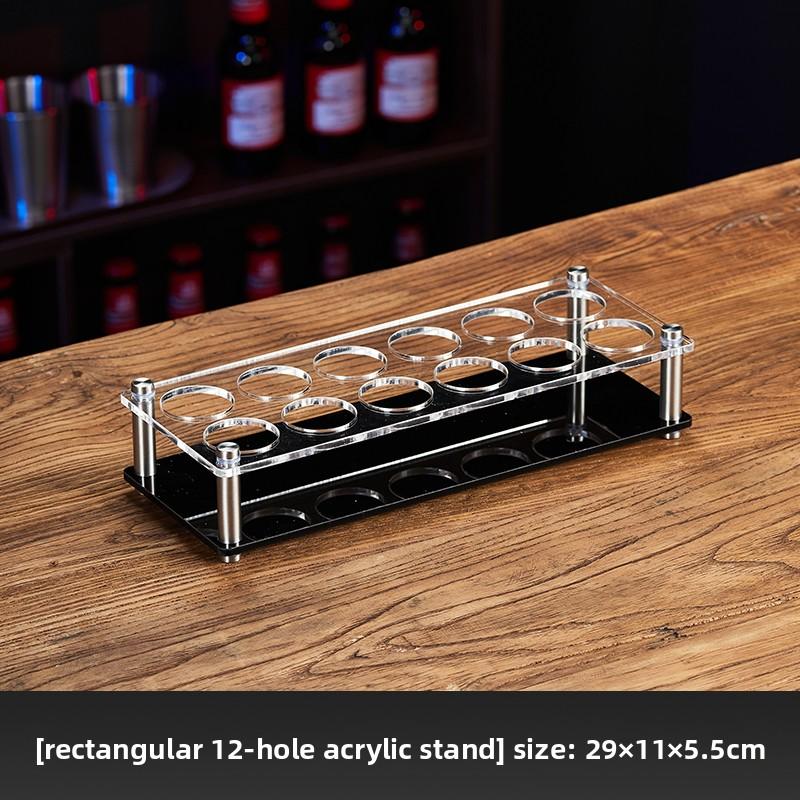 Glass Shot Cups Set with Stand Whiskey Cocktail Bomber Shot Glasses for Party Bar
