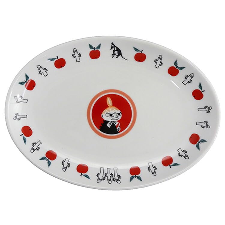 Yamaka Shoten Moomin Ceramic Dumpling Plate Little My Serving Plate 127087 Chinese Series MOOMIN (23x16.5cm Oval) MM5702-324