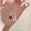 Cute cartoon balloon dog dopamine color necklace female niche high sense fashion versatile neck chain sweater chain