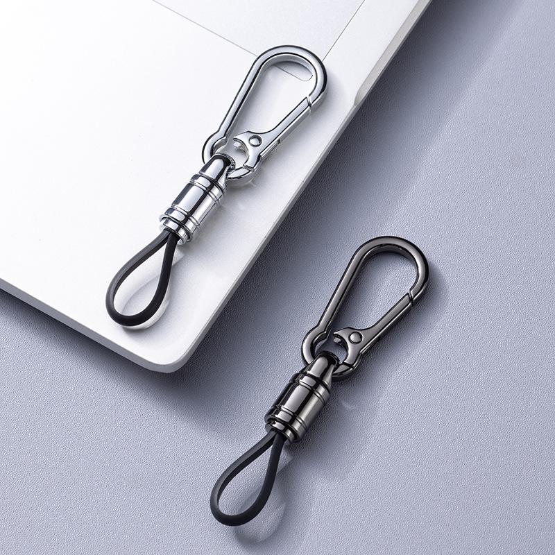 Car Key Chain Pendant Metal Simple Key Chain Men's Waist Hanging Buckle Ring Pendant High-end Business Anti-lost Key Chain