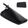 Pen Case Felt Storage Pencil Bag Thickened Flat Paint Brush DustProof Storage Tools(Light Gray )