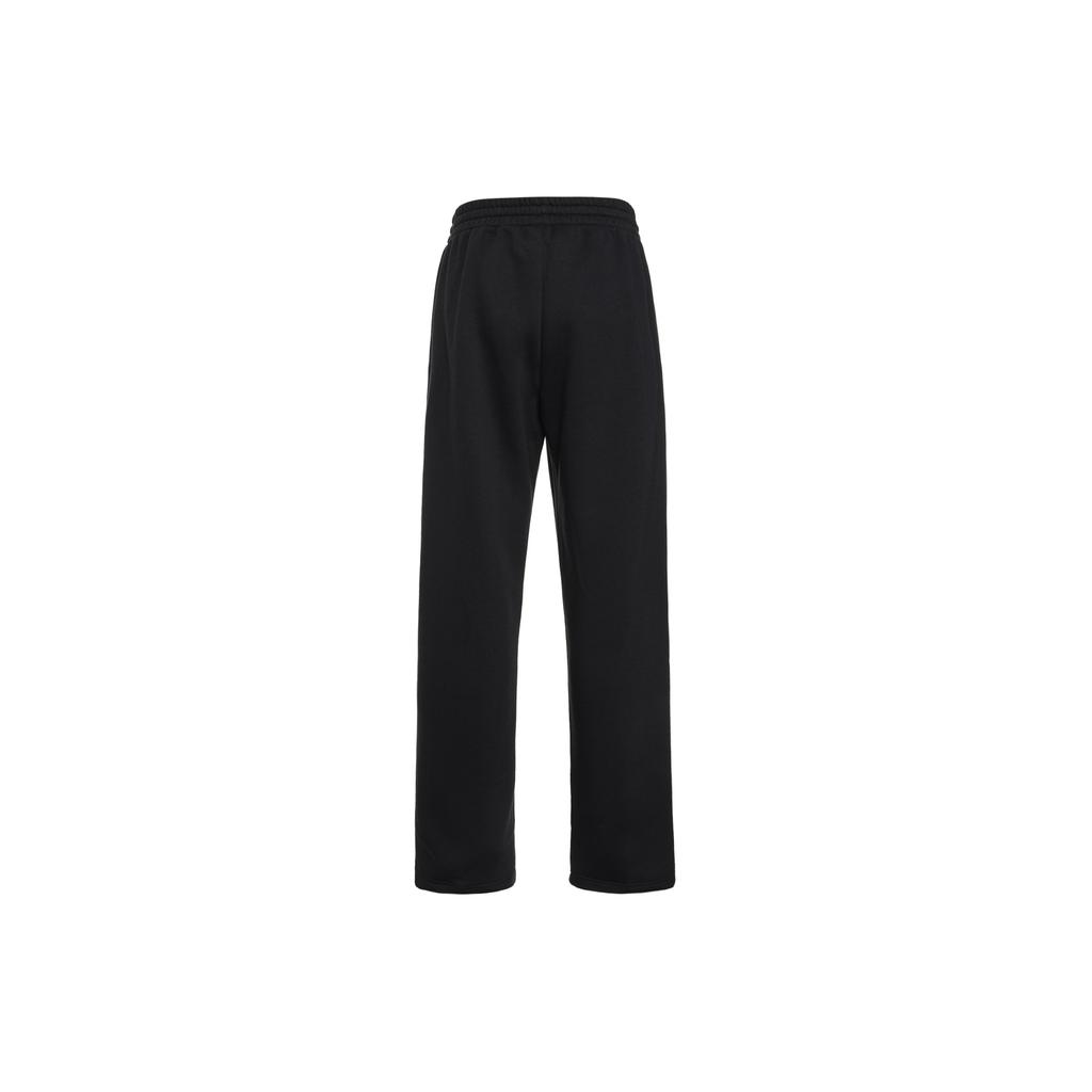 adidas Casual Sports Fleece-Lined Running Knit Straight Pants Men Bottoms Black GK9366