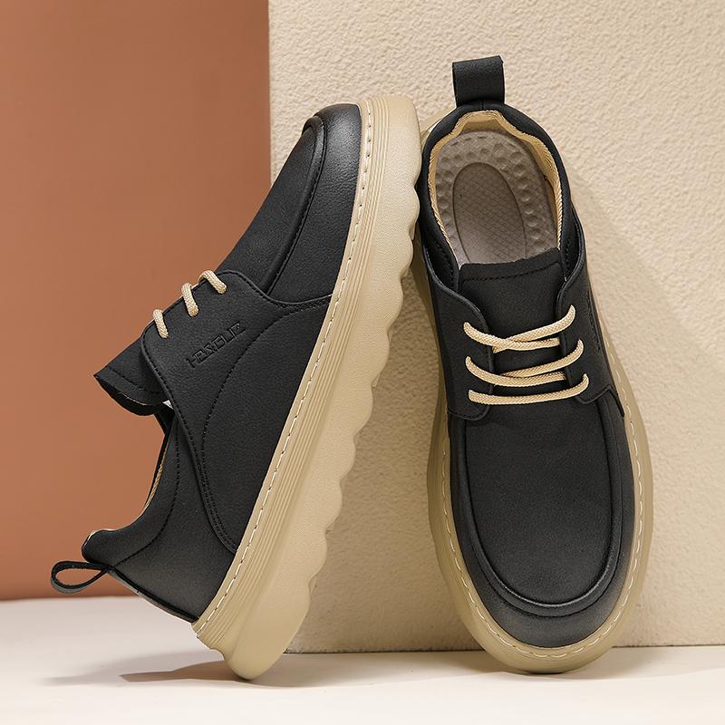 Zewnętrzne Skórzane Buty Codzienne Wygodne Męskie Tenis Masculino Antypoślizgowe Obuwie do Skateboardingu Proste Wygodne Trampki Buty do Chodzenia