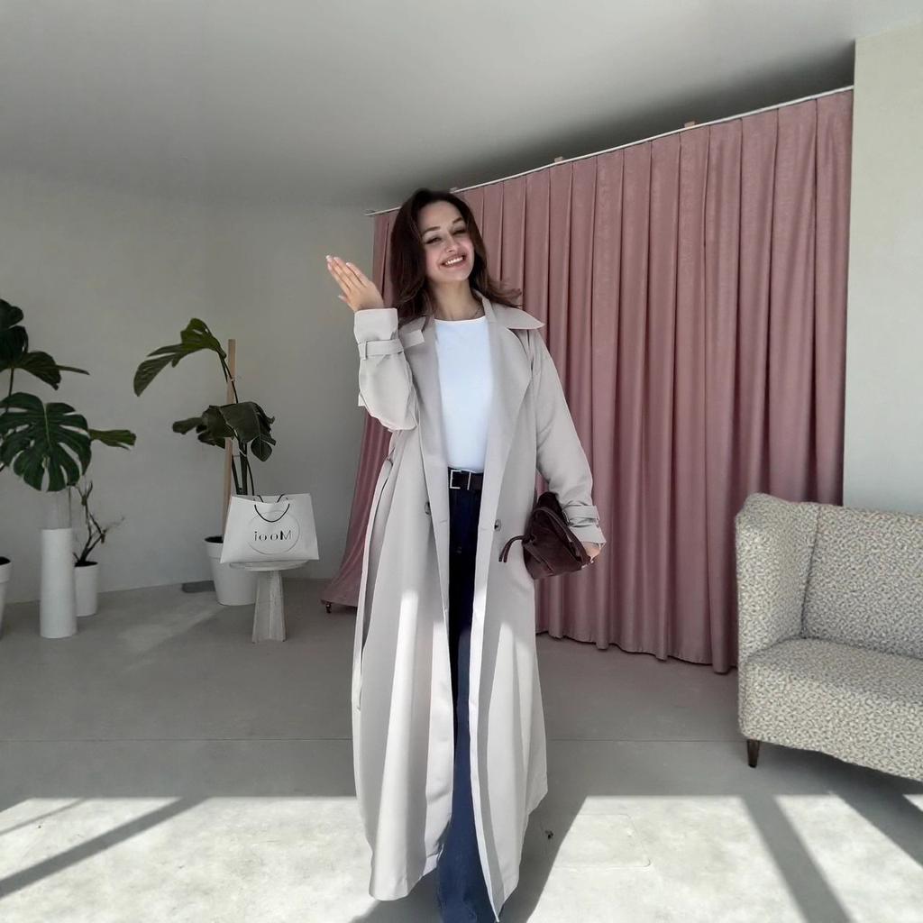 2025 grenzüberschreitende europäische und amerikanische Damenbekleidung Amazon Trenchcoat langärmlig knopfleiste lange Jacke Hose Pendler Mode Anzug