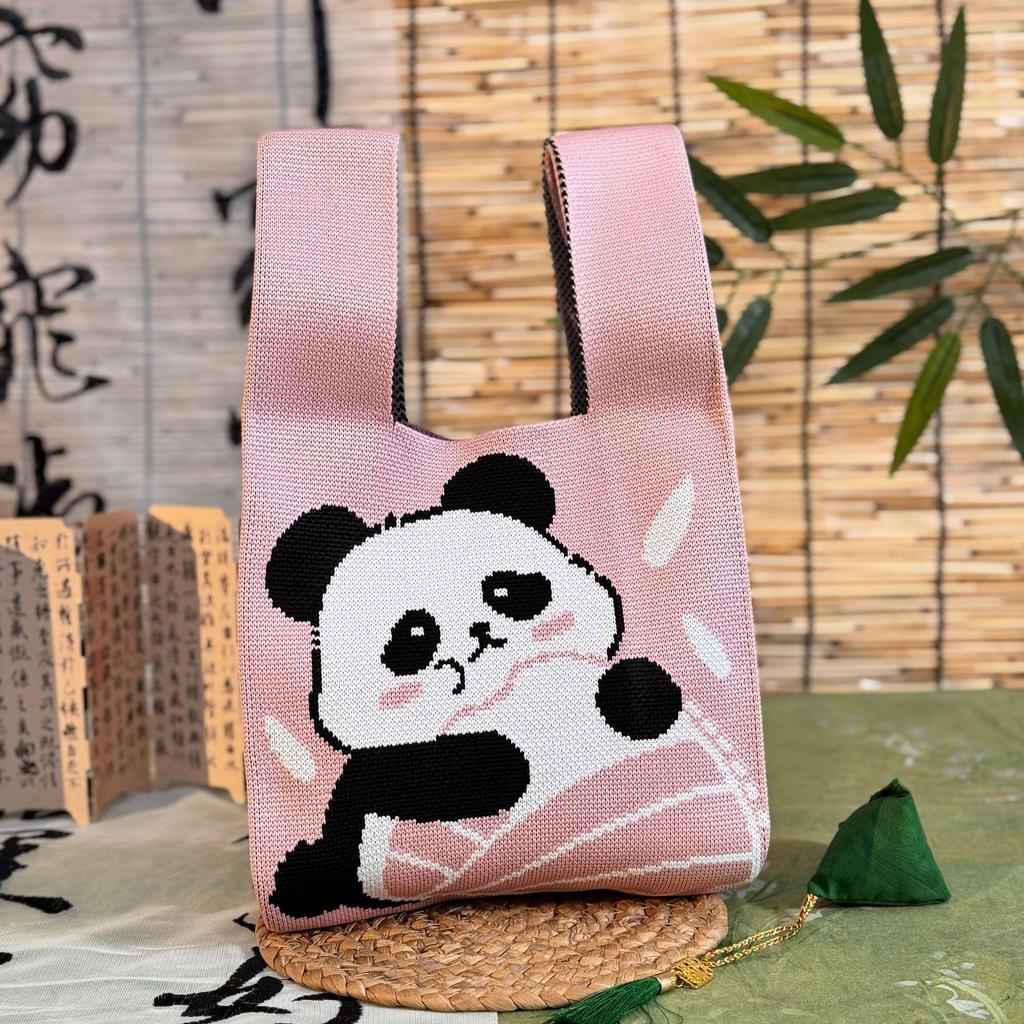 Geantă Tricotată cu Tematică Festivalul Bărcii Dragonului Geantă Cadou pentru Întâlnirea Companiei Geantă de Mână Cadou de Nuntă Geantă Zongzi Geantă Fericită pentru Bomboane