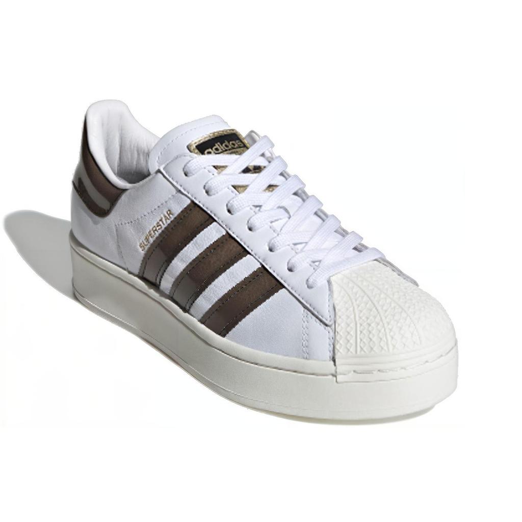 Adidas BlackPinkAdidas Originals Superstar Bold 'White Brown' Women's FV3356