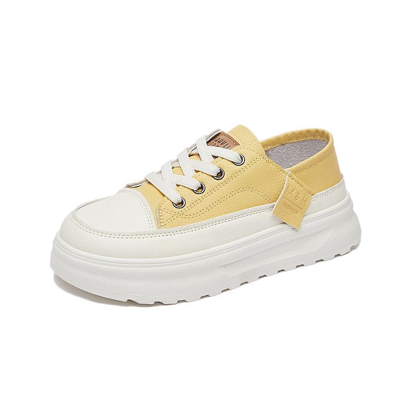 Two-wear White Shoes for Summer New Style of Female Students' Mesh Breathable Height-enhancing Casual Shoes