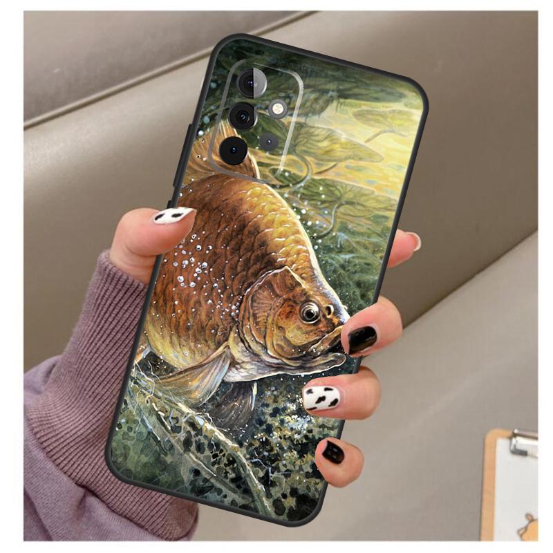Fish Fishing Case For Samsung Galaxy A34 A54 A14 A06 A16 A26 A36 A56 A12 A32 A52 A13 A33 A53 A15 A35 A55