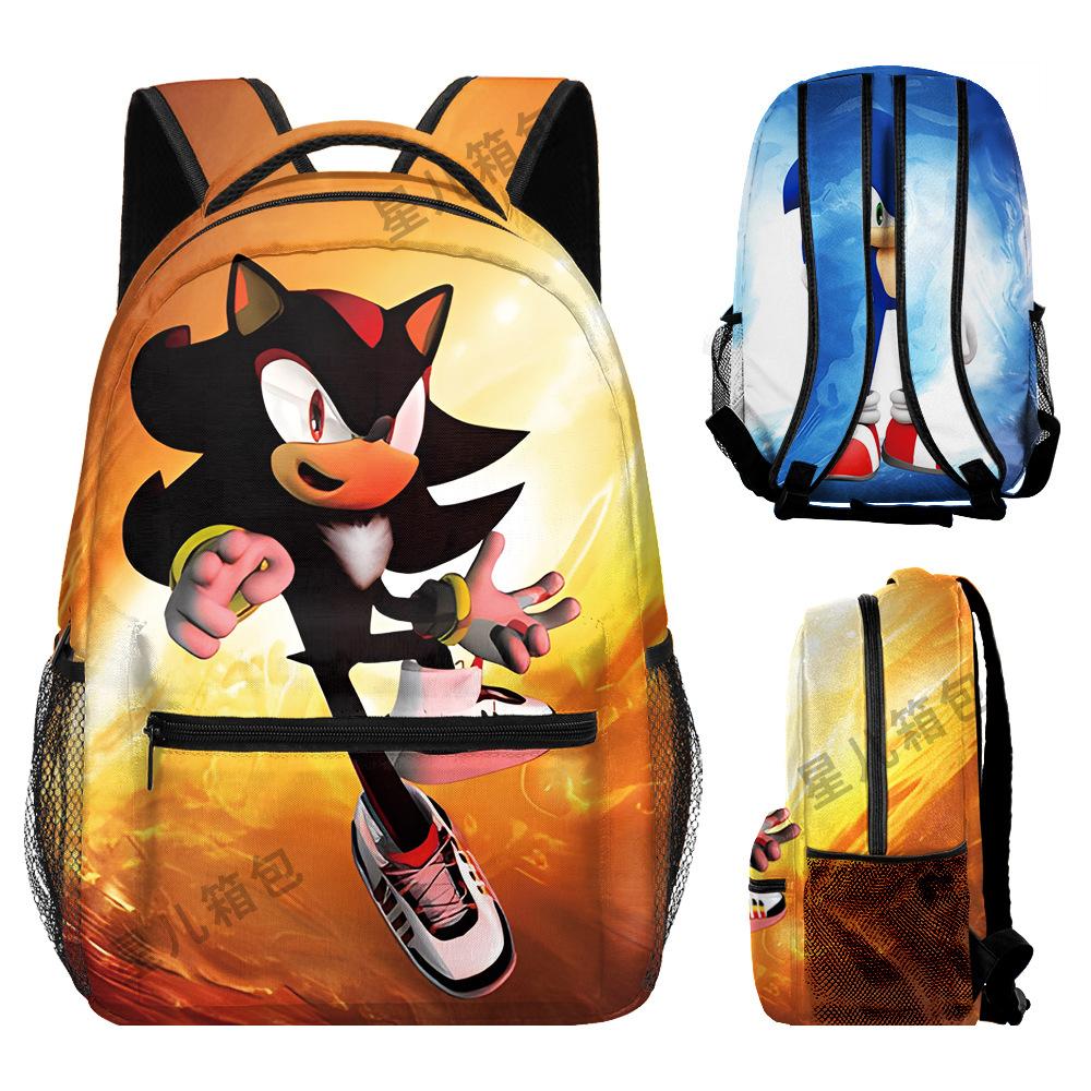 School Bag Elementary School Student Animation Backpack Cartoon School Bag 3D Digital Color Printing Oxford Cloth Backpack