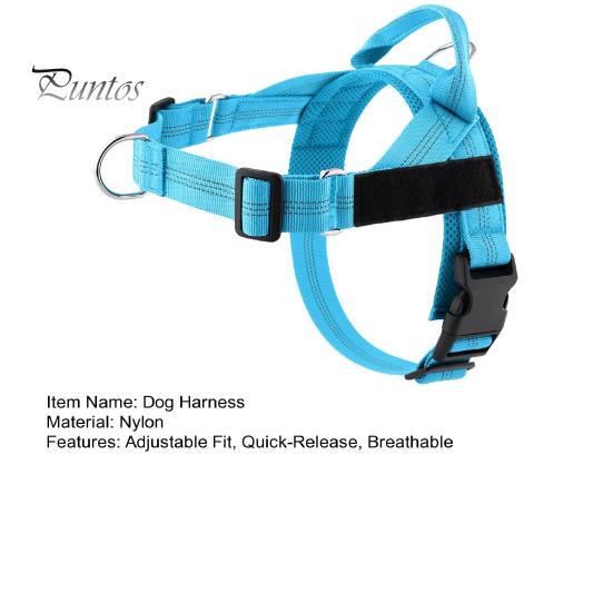 Heavy Duty Nylon Harness for Medium Dogs No Pull Dog Harness, Adjustable Vest with Handle, Breathable Durable Metal D-ring Pet Padded Large Dogs, Safe