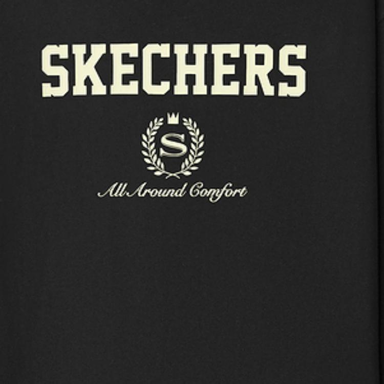 Skechers Fashion Series Simple Comfortable Versatile Letter Long Sleeve T-Shirt Unisex Tops L325U013-0018