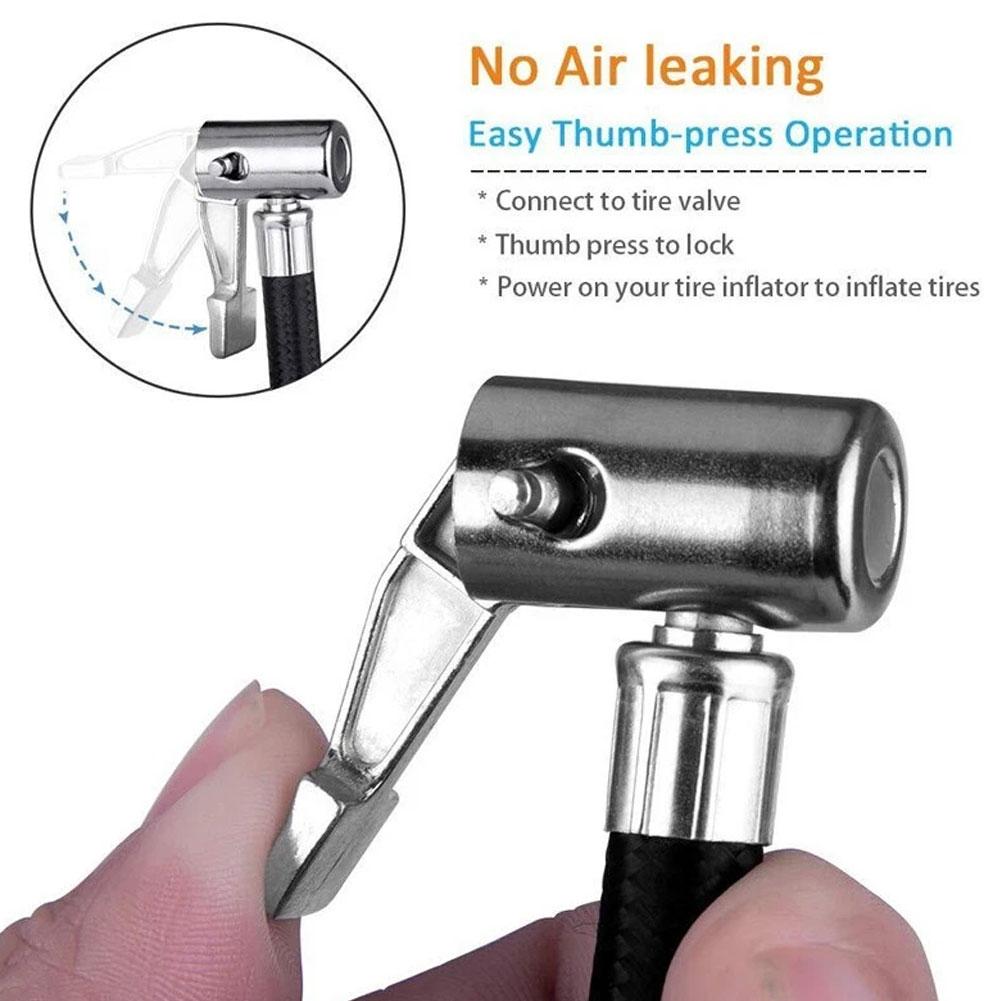 10CM Car Tire Inflator Hose Extension Tube Inflation Tube Adapter Connector Hose Car Exterior Accessories Cannot Deflate