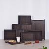 Walnut Style Bamboo Commercial Serving Trays