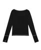 Mileko Stitch Ribbon T-Shirt Black