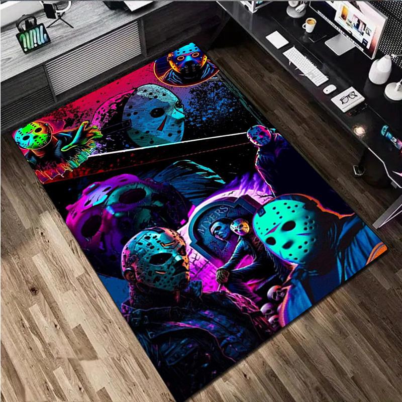 1Pc Jason Print Rug - Home Decoration Carpet For Living Room Bedroom Flooring Computer Chair Area Rug