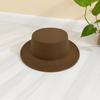 Vintage British Flat-brimmed Hat Flat-topped Top Hat Couple Gentleman and Gentleman Jazz Autumn and Winter