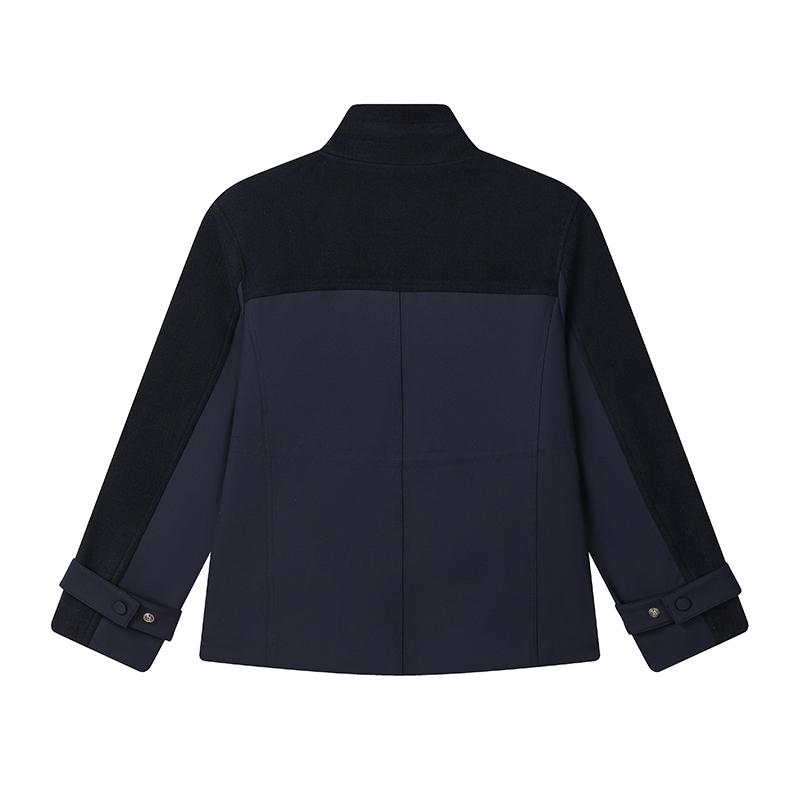 Fila Casual Stand Collar Color Block Jacket Women Jacket Blue F11W514705FNV