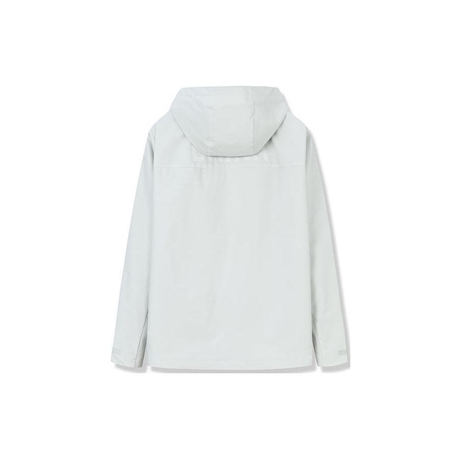 Anta Plain Label Embroidered Logo Zip-Up Hooded Jacket Men jackets Gray 152247607-1