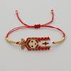 2025 Year of the Snake Lucky Red String Handmade Beaded Bracelet Set with Evil Eye for Couples