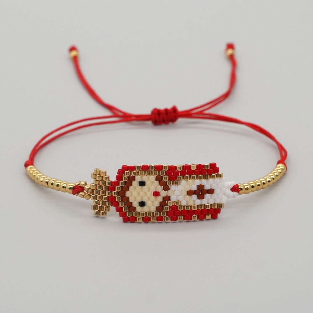 2025 Year of the Snake Lucky Red String Handmade Beaded Bracelet Set with Evil Eye for Couples