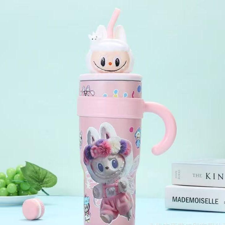 Large Capacity Cartoon High Value 316 Stainless Steel Outdoor Portable Thermos Cup with Handle 1200ML