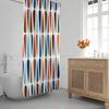 Shower Curtain Mid Century Modern Retro With Drop Shapes In Tones Abstract For All And Purposes Waterproof Polyester Fabric