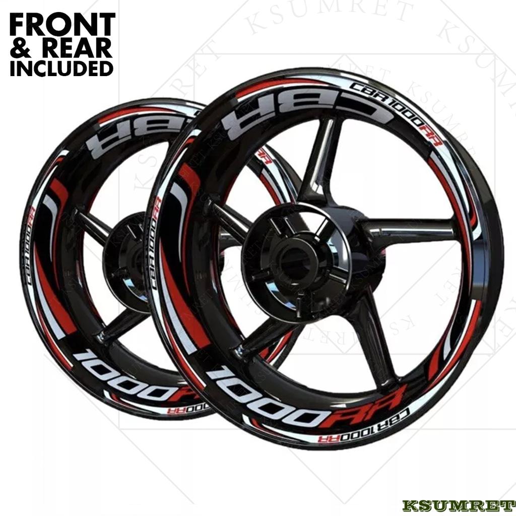 Vinyl HONDA CBR1000RR Wheel Sticker HONDA CBR1000RR Logo Motorcycle Rim Decal Stickers Set 9