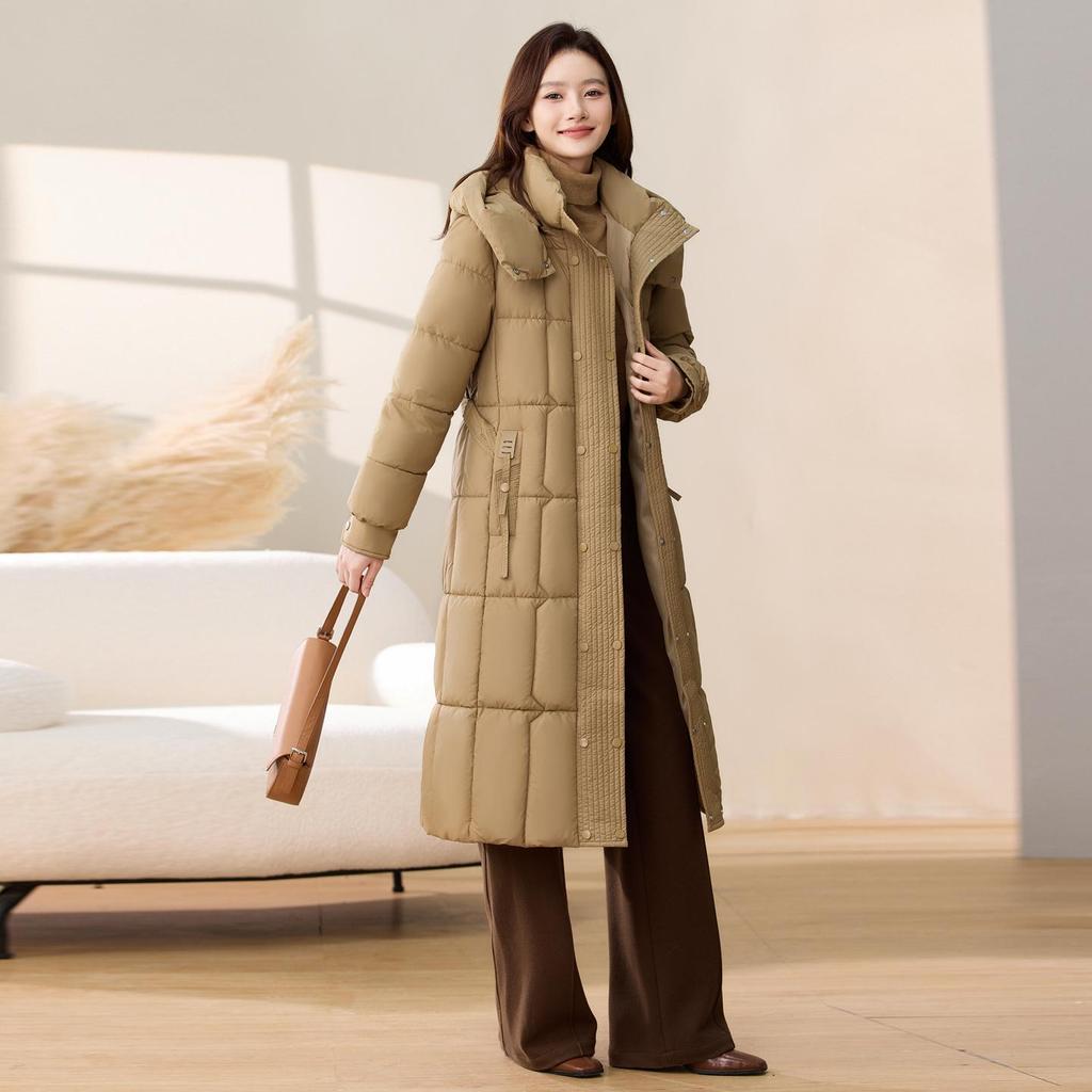 Jesień Zima Gruba Ciepła Parka Kobiety Swobodny Słodki Jednolity Kolor Duża Kieszeń Luźny Długi Kaptur Płaszcz Kurtki Odzież Wierzchnia