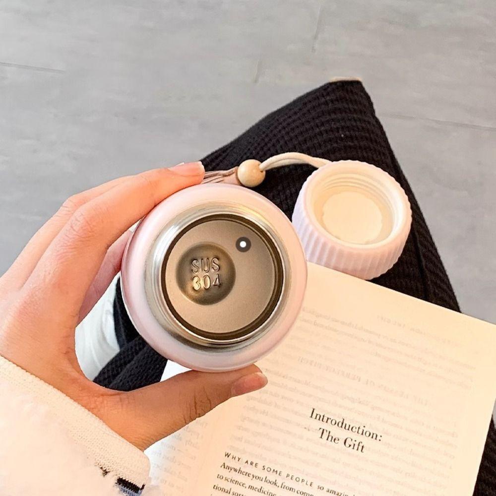 Simple 250/400ml Insulated Water Bottle Leak-proof Pocket Flask Mini Thermal Cup Portable Stainless Steel Travel Coffee Mug