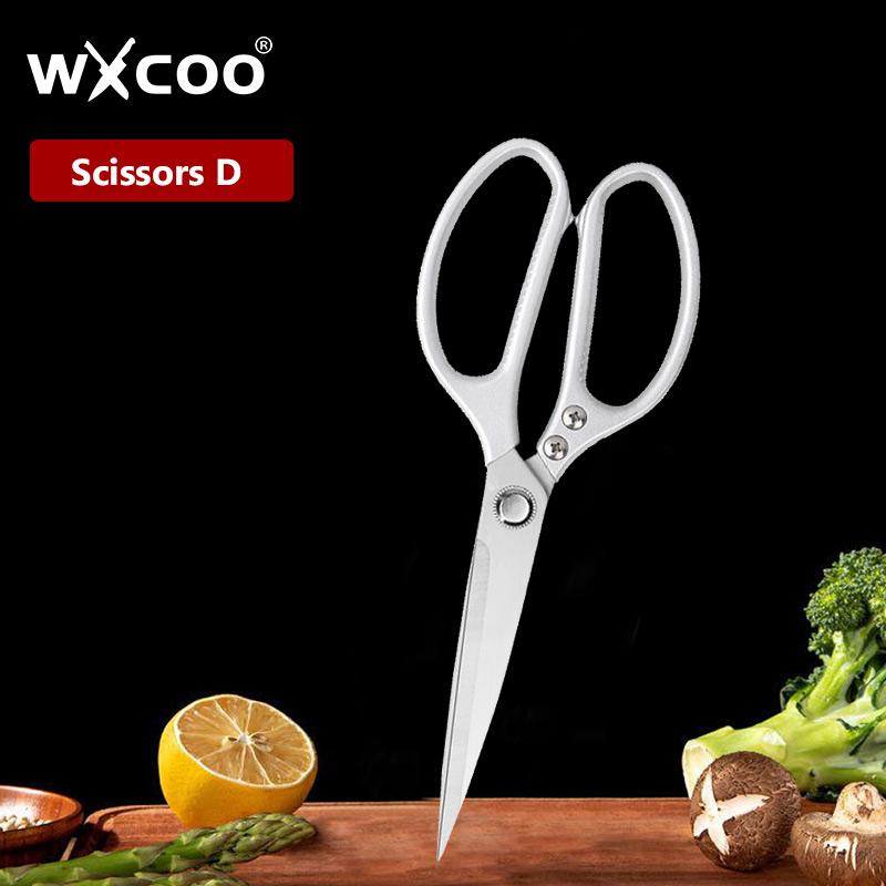 WXCOO Stainless Steel Kitchen Scissors Chicken Bone Scissors Cutting Multifunctional Food Scissors Slicing Fish Meat 5