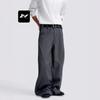 American Vintage Pleated Straight Leg Trousers Unisex Casual Loose Slim Fit Daily Wear