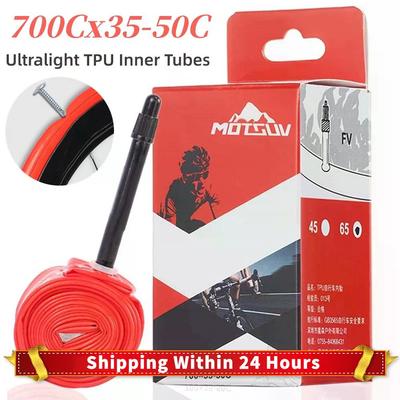 Ultralight Bike TPU Inner Tube 700C X 35-50C Mountain Road Bicycle TPU Material Tire 45mm 65mm Length French Valve Super Light