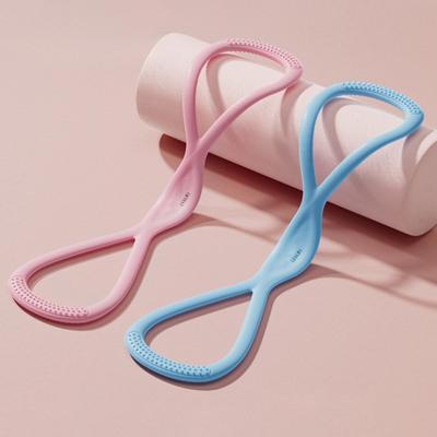 1/2Pcs Figure 8 Fitness Resistance Band Anti-slip Silicone 15/25Lbs Men Women Shoulder Strength Training Exercise Elastic Strap Tension Rope