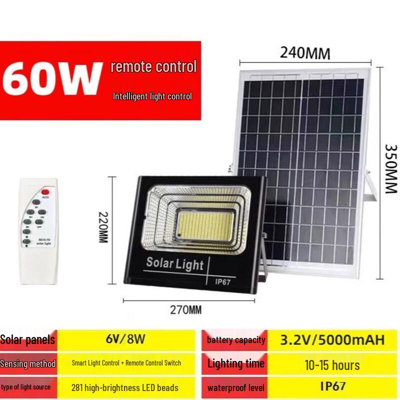 Xuan Yong 60W Solar Outdoor Garden Wall Light