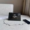 Spring and Summer New Generation Crocodile Pattern Leather Bag Versatile Small Chain Bag Shoulder Portable Women's Bag