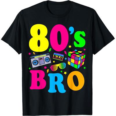 80s Themed Party 80s Costume 80s Party Colorful Quote T Shirts Cotton Humor Streetwear Short Sleeve Unisex Loose Clothing