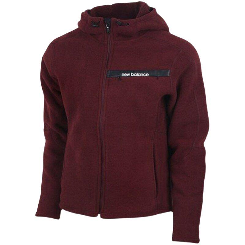 New Balance Jackets Unisex Burgundy Hooded Moderate Other AMJ8338-NBY M