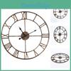 Orologio da Parete Antico Ruggine Distintivo Con Movimento Silenzioso Diametro 40cm Orologi in Metallo