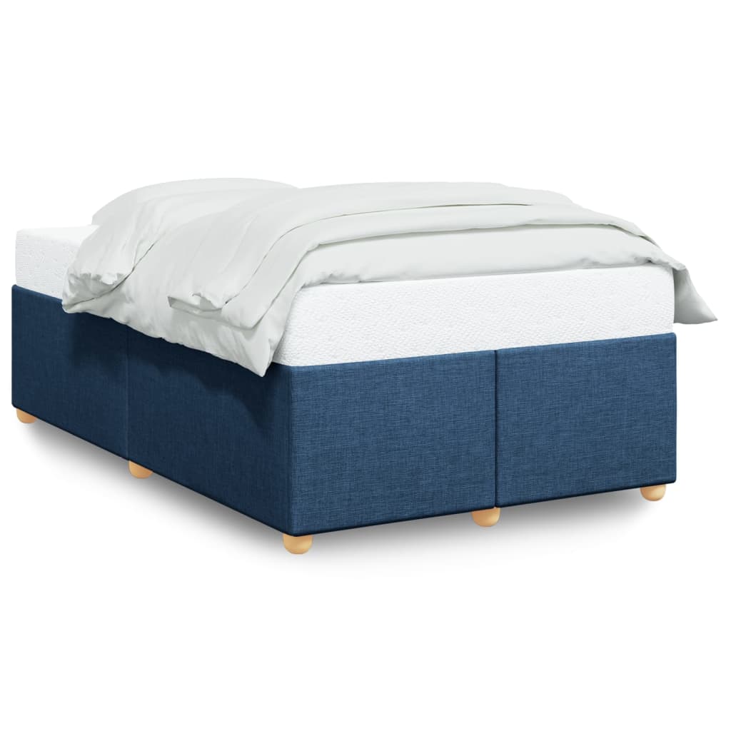 Bed Frame without Mattress Blue 120 x 190 cm Fabric