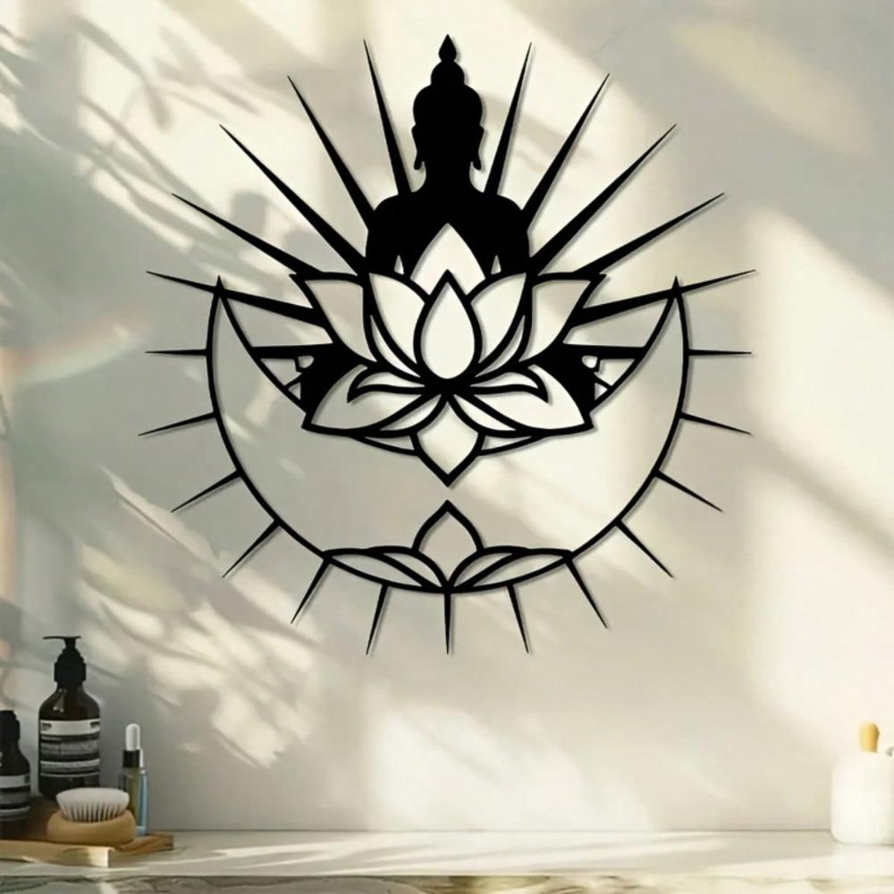 Metal Wall Art Lotus Sun Design Home Decor Gift for Housewarming Wedding