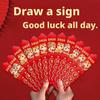 12/24PCS Red Lucky Red Envelopes Traditional Red Pockets Drawing Lots Money Envelopes  New Year 2026