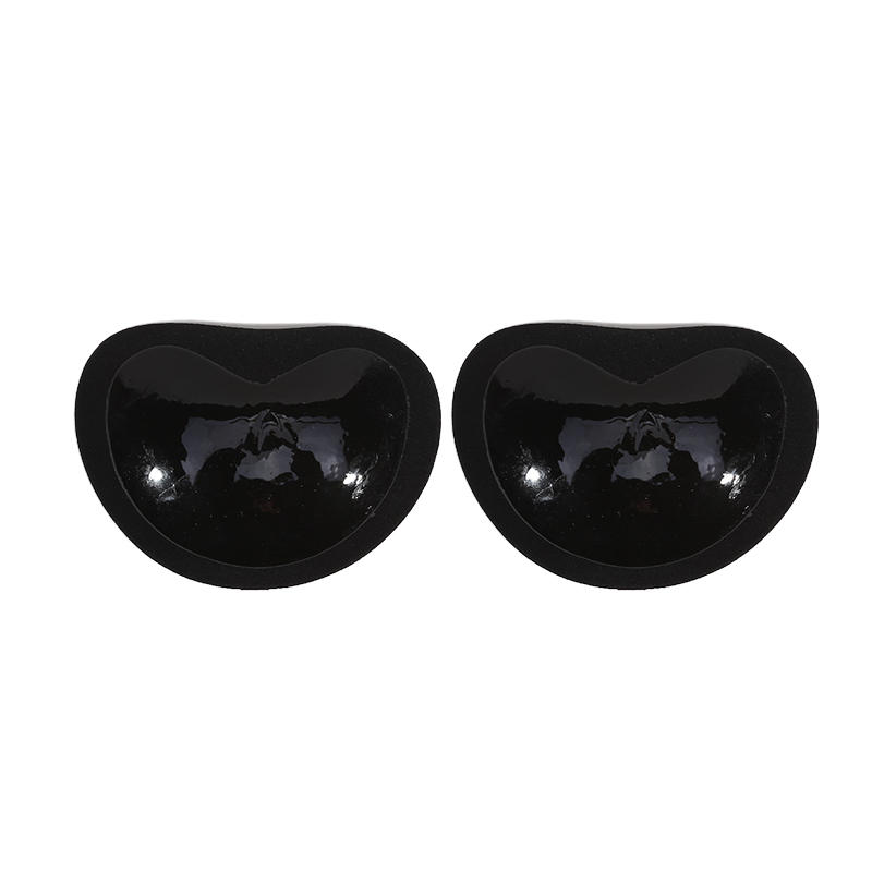 

Women Adhesive Silicone Bra Pads Push Up Triangle Invisible Thickened Sponge Cups Strapless Backless Sticky Bras heart shaped чорний