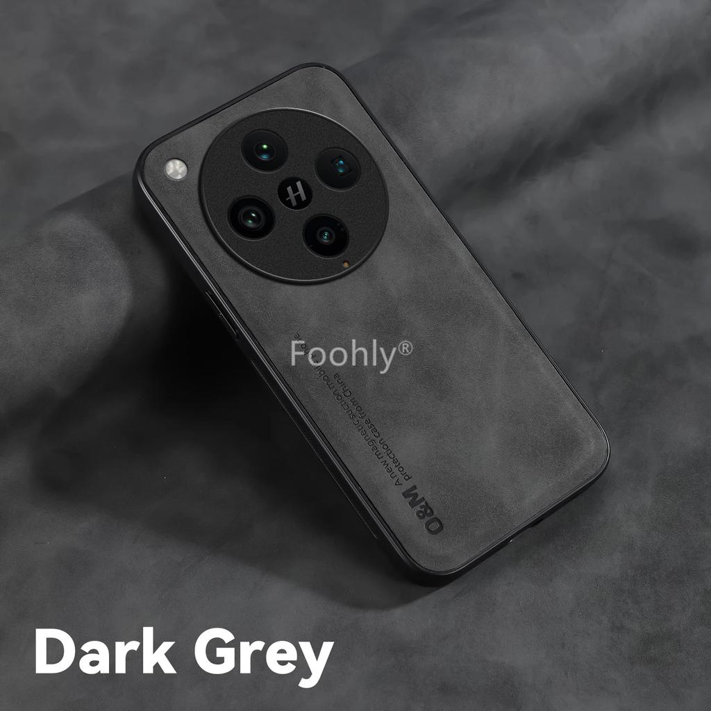 Nubuck Leather Magnetic Case for OPPO Find X8 Pro Protective Cover Shockproof Back Shell Coque Capa Fundas