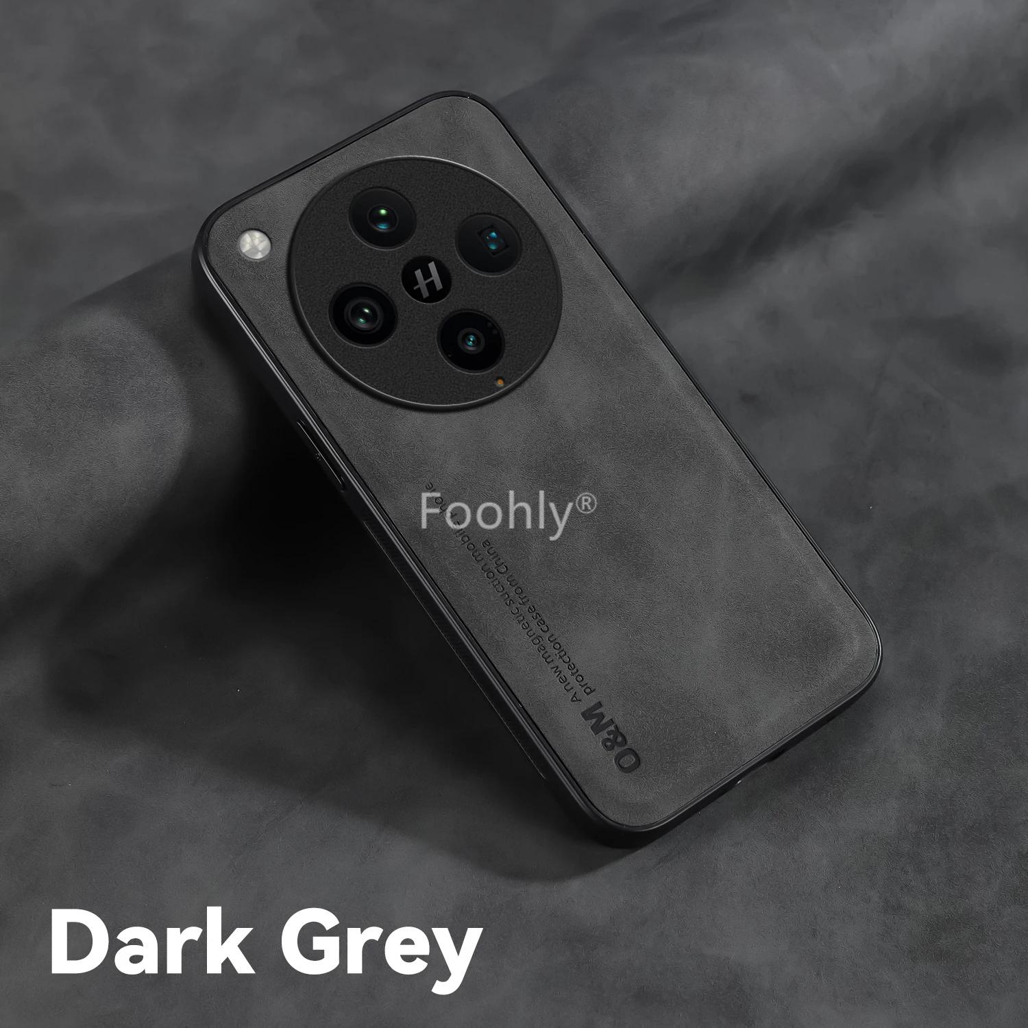 

Магнитный чехол из нубука для OPPO Find X8 Pro Защитная крышка Противоударная задняя панель Coque Capa Fundas Oppo Find X8 Pro темно серый